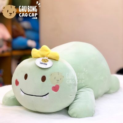 Khủng long bông Baby nằm lông mịn má tim