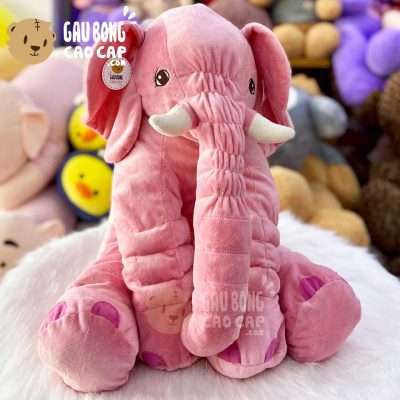 Voi Bông lông mịn màu Hồng