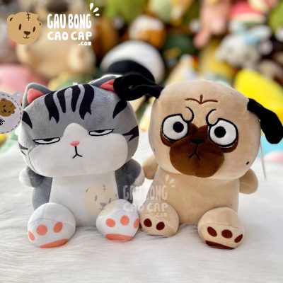 Cặp - Gấu Bông mèo hoàng thượng & Chó Bông Nô Tài baby