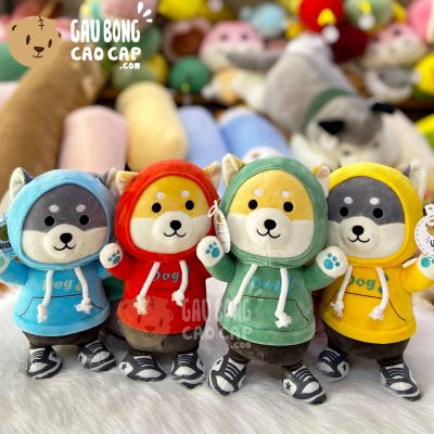 Chó Bông Shiba mặc áo Hoodie size nhỏ