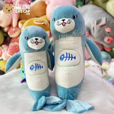Gấu Bông Hải Cẩu bụng thêu xương cá