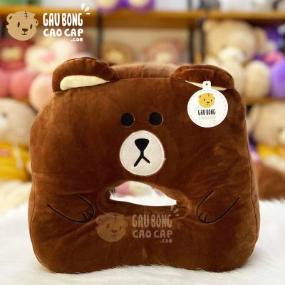 Gối ngủ úp mặt Gấu Brown - Gối ngủ Văn Phòng