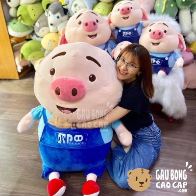 Heo bông Tiktok Đứng lông mịn mặc Yếm