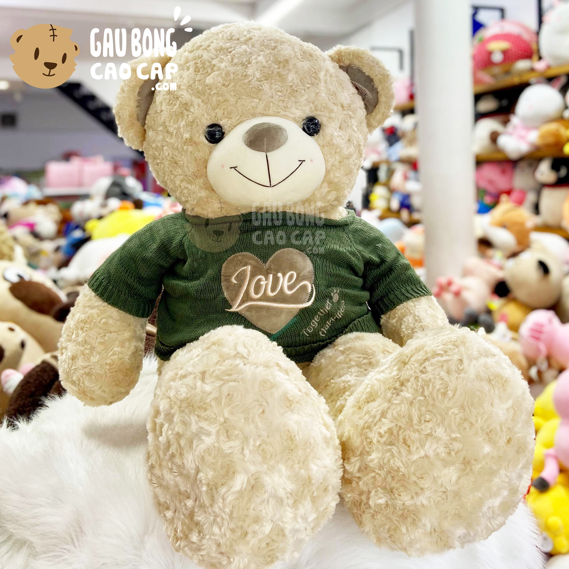 Gấu Teddy áo len Love Together Happiness