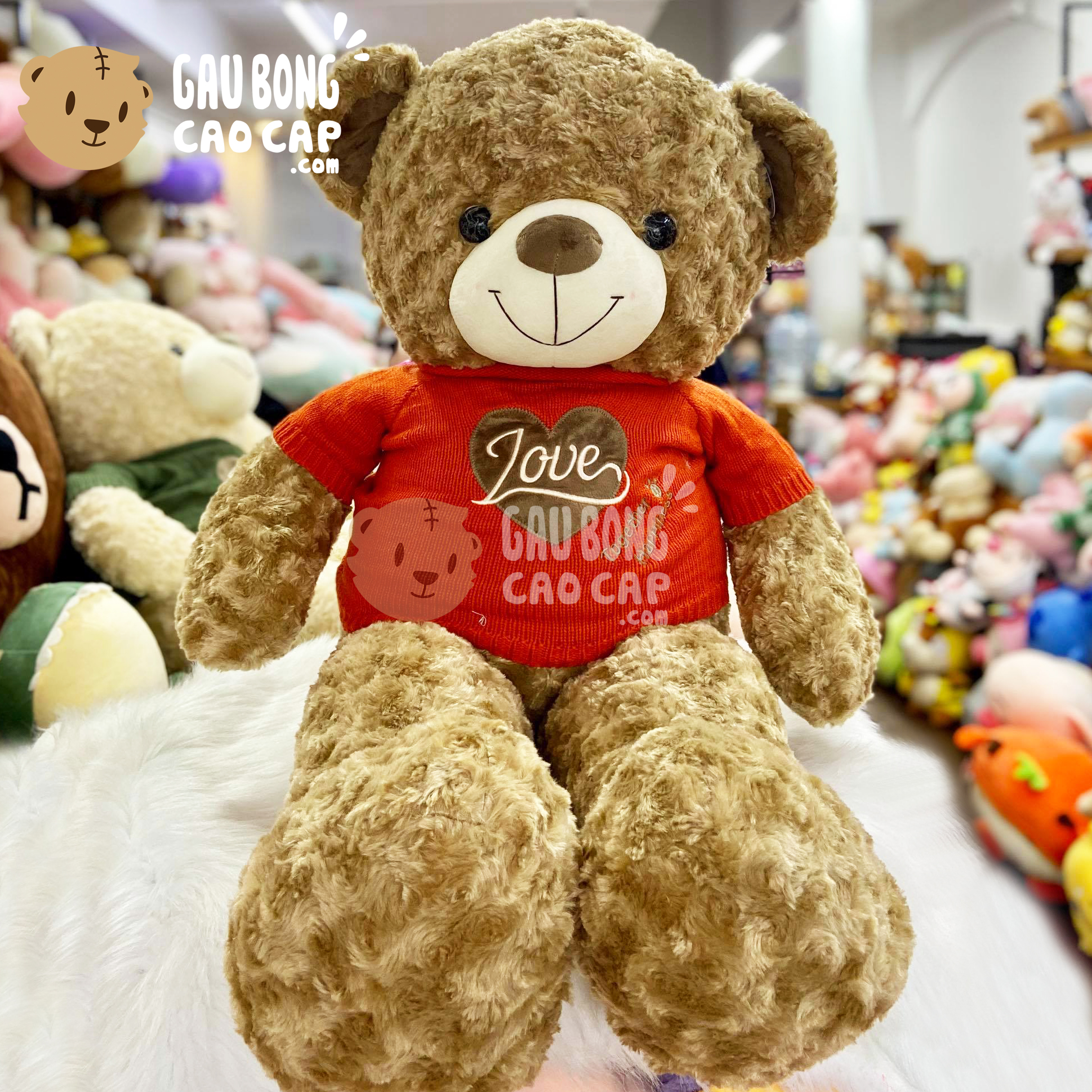 Gấu Teddy áo len Love Together Happiness