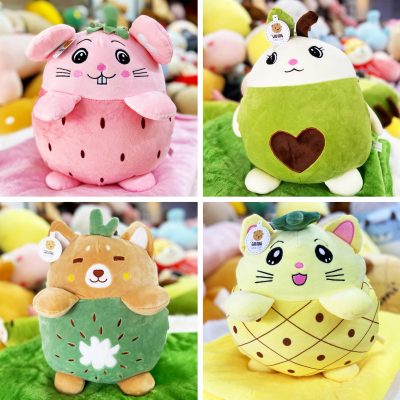 Gối mền Trái cây bông mặt thú