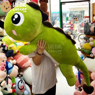 Gấu Bông Khủng Long lông mịn gối ôm dài