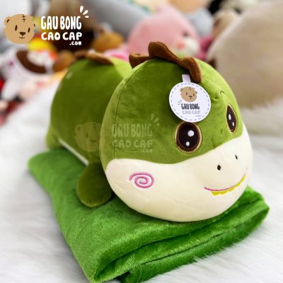 Gối mền 2in1 Khủng long bông Baby nằm má xoắn