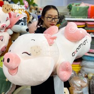 Heo Bông Good Night mặt cười có cánh Tim