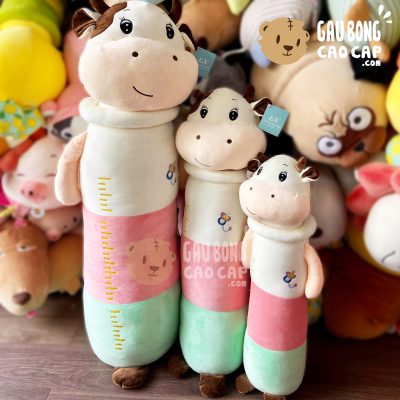 Gấu Bông Bò gối ôm bình sữa