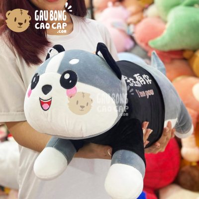 Gấu Bông có mền Chó Husky Cute