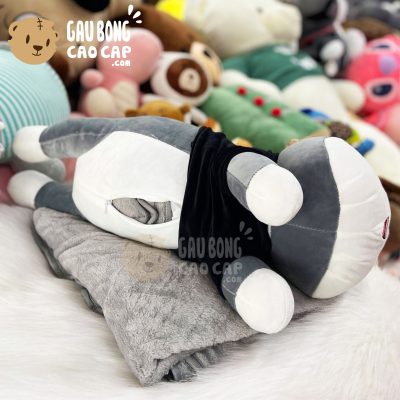 Gấu Bông có mền Chó Husky Cute