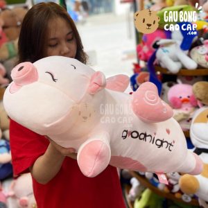 Heo Bông Good Night mặt cười có cánh Tim