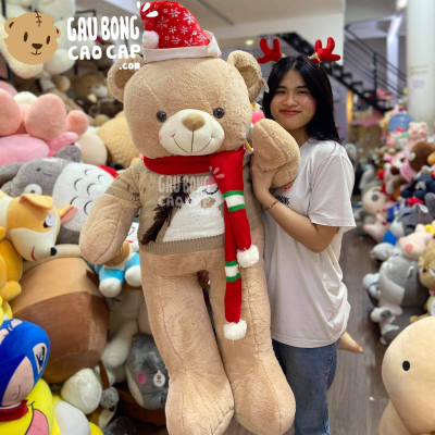 Gấu Teddy Smooth áo len Unicorn + Phụ Kiện Noel
