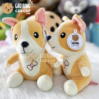 Chó Bông Corgi Ngồi Bụng Xương