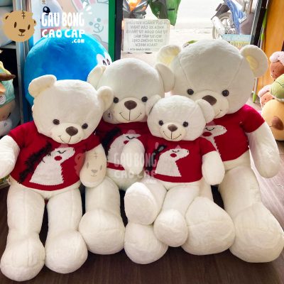 Gấu Teddy Smooth mặc áo len Thêu Unicorn