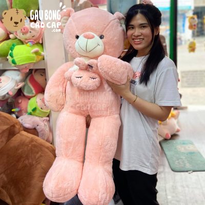Gấu Teddy Smooth choàng khăn Mặt Thỏ