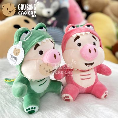 Heo Bông cosplay khủng long nhí