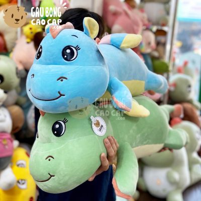 Khủng long bông nằm đuôi tim cánh Colorful