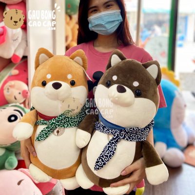 Chó Bông SHIBA đứng đeo tay nải
