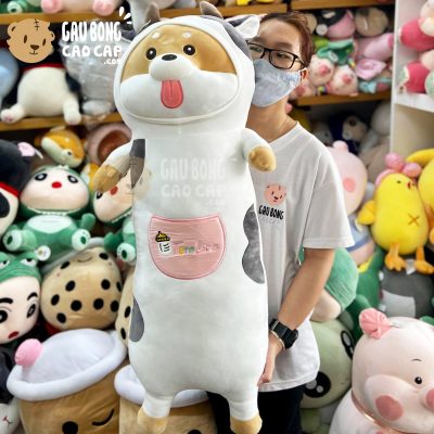 Chó Bông Shiba đứng cosplay gối ôm dài
