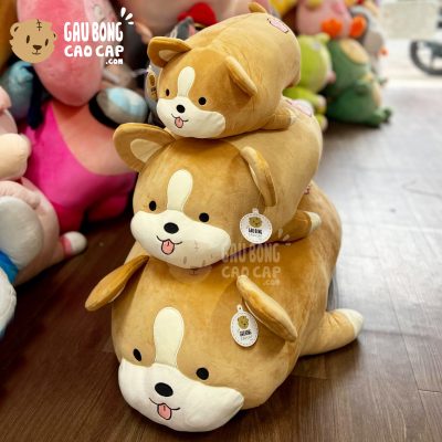 Chóng Bông Corgi nằm lông mịn mông thêu Hoa