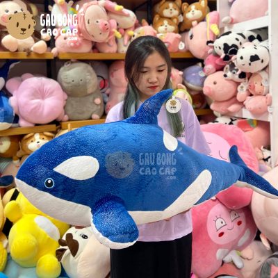 Gấu Bông Cá Voi Xanh lông lấp lánh