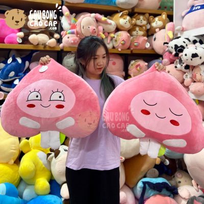 Gối ôm trái Đào Hồng mặt biểu cảm