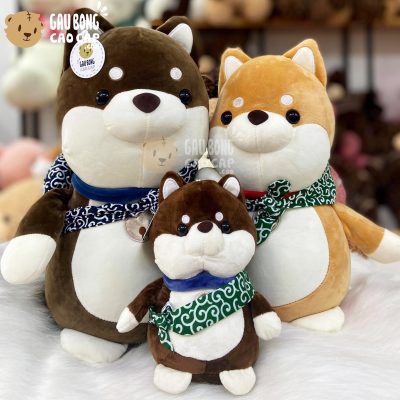 Chó Bông SHIBA đứng đeo tay nải