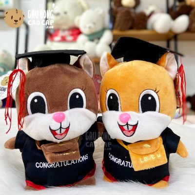 Sóc Bông Tốt Nghiệp Đeo Túi Love U