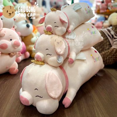 Heo Bông nằm má phính thêu Sweet