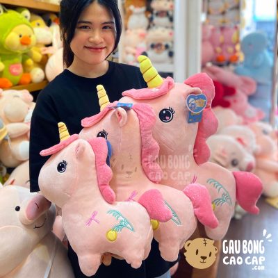 Gấu Bông Unicorn đứng mắt tim 4 chân