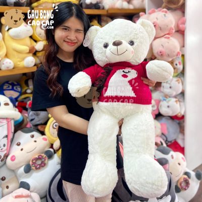 Gấu Teddy Smooth mặc áo len Thêu Unicorn