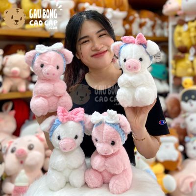 Heo Bông Baby đeo băng đô