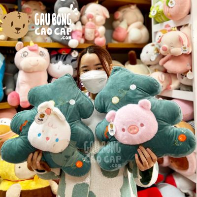 Gấu Bông Cây Thông Noel mặt thú bông dễ thương