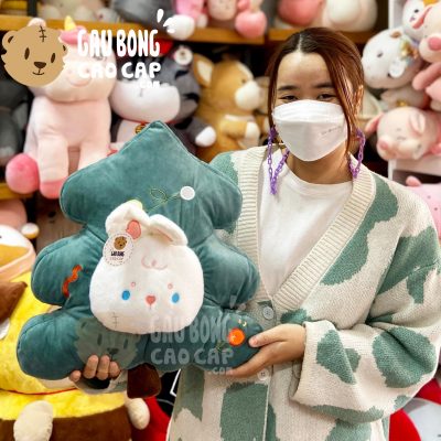 Gấu Bông Cây Thông Noel mặt thú bông dễ thương