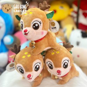 Gấu Bông Tuần Lộc Noel nhí mắt long lanh