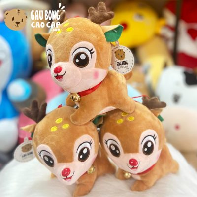 Gấu Bông Tuần Lộc Noel nhí mắt long lanh