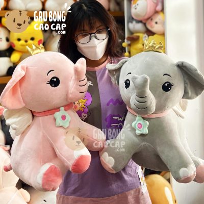 Voi Bông Ngồi đội Vương Miện