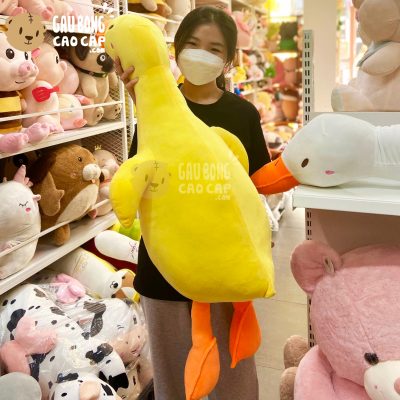 Gấu Bông con Ngỗng lông mịn vải đàn hồi siêu êm