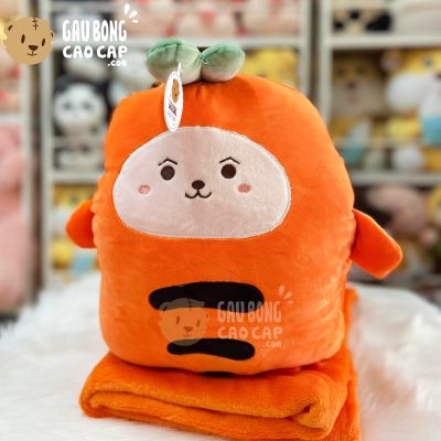 Gối mền Gấu Bông Cà Rốt mặt biểu cảm
