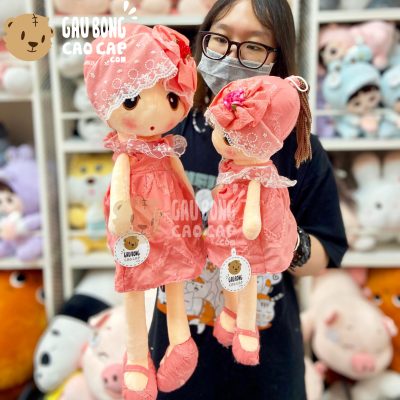 Gấu Bông Búp Bê đội mũ thêu Hoa