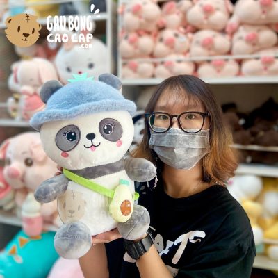 Gấu Bông Panda nhí ngồi đeo túi