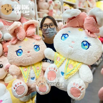 Thỏ Bông lông tơ mịn đeo nơ mắt sao long lanh