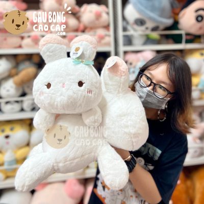 Thỏ Bông Trắng nằm lông tơ mịn
