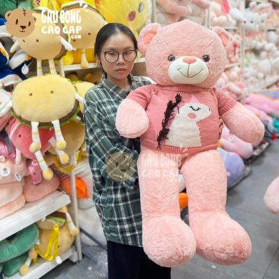 Gấu Teddy Smooth mặc áo len Thêu Unicorn