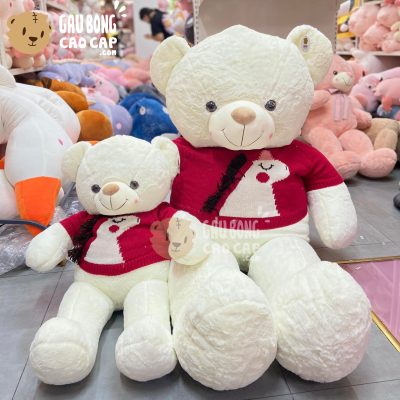 Gấu Teddy Smooth mặc áo len Thêu Unicorn