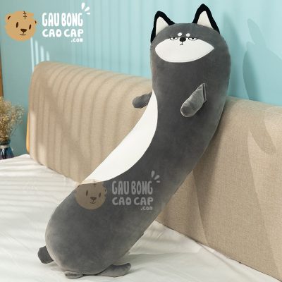 Chó Bông Husky lông mịn dài Gối ôm cong