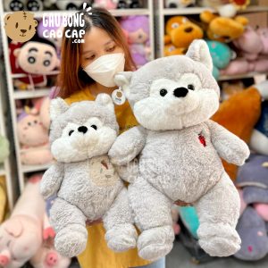 Chó Bông Husky lông Smooth ngực thêu Bọ Rùa
