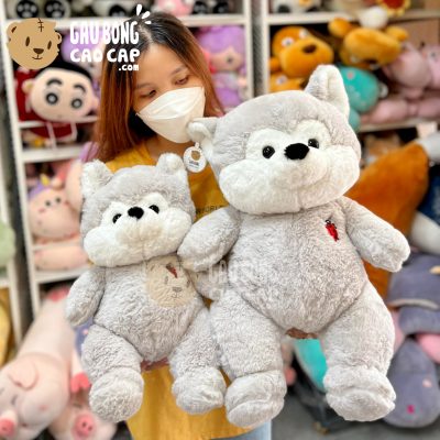 Chó Bông Husky lông Smooth ngực thêu Bọ Rùa